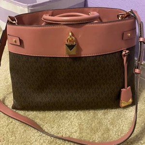 MK Brown with a Dark Pink